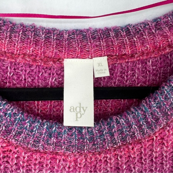 Ady P Cozy Multicolor Striped Crew Neck Sweater - Picture 4 of 7